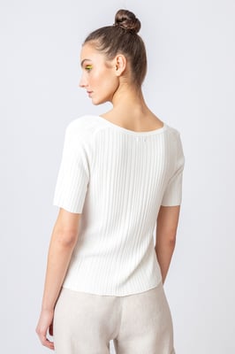 Fester Pullover, V-Ausschnitt