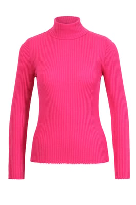 Ripppullover mit Rollkragen