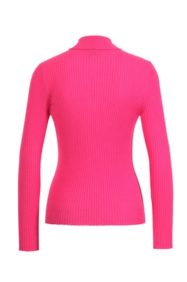 Ripppullover mit Rollkragen