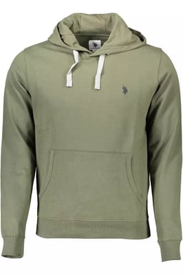 Fleece Hoodie Pullover Olivgrün
