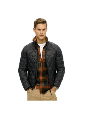 Superdry Herren-Daunenjacke mit Diamantsteppung und Fuji Lite-Sohle