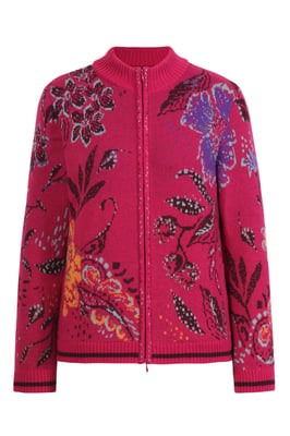 Jacquard-Jacke, Ornament Blume