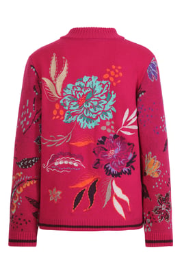 Jacquard-Jacke, Ornament Blume