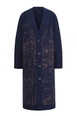 Jacquard-Cardigan, Favela-Muster