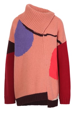 Rollkragenpullover, Farbblockierung