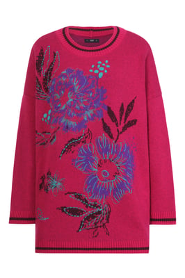 Oversized Pullover mit Stickerei