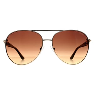 Guess Aviator Womens Glänzend Blassgold Braun Farbverlauf GU00158