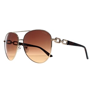 Guess Aviator Womens Glänzend Blassgold Braun Farbverlauf GU00158