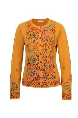 Cardigan Intarsien Floral Muster