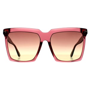 Tom Ford Quadratisch Damen Glänzend Bordeaux Bordeaux Farbverlauf Sabrina FT0764