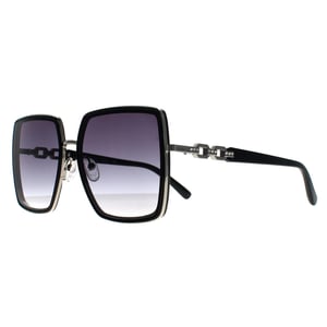 Guess Square Womens Glänzend Schwarz Grau Gradient GO00041