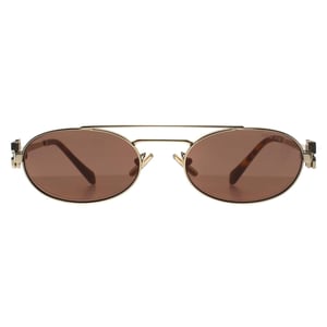 Miu Miu Oval Damen Blassgold Braun Silber MU 54ZS