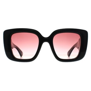 Gucci Square Womens Glänzend Schwarz Rot Farbverlauf GG1975S