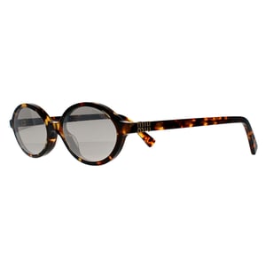 Miu Miu Oval Damen Honig Havanna Hellgrau Silber Spiegel MU 04ZS