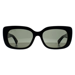 Gucci Rectangle Womens Glänzend Schwarz Grau GG1979SK