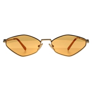 Miu Miu Oval Womens Gold Licht Orange Silber Spiegel MU 56ZS