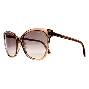 Tom Ford Cat Eye Damen glänzend hellbraun braun Spiegel Ani FT0844