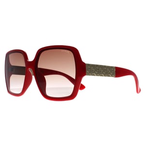 Guess Schmetterling Womens Glänzend Rot Braun Farbverlauf GO00031