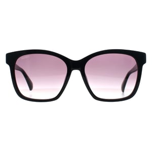 Max Mara Square Womens Glänzend Schwarz Rauch Grau Gradient MM0042 Logo9