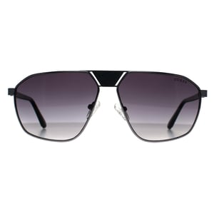 Guess Aviator Mens Shiny Gunmetal Gradient Smoke GU00086