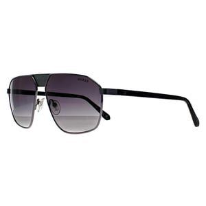 Guess Aviator Mens Shiny Gunmetal Gradient Smoke GU00086