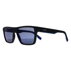 Lacoste Rectangle Mens Matte Schwarz Blau Blau L998S