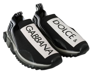Dolce & Gabbana Black White SORRENTO Sport Stretch Sneakers