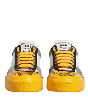 Dolce & Gabbana Mehrfarbige Leder DNA Low Top Sneakers Schuhe