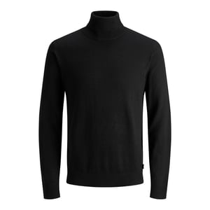 Jack & Jones Pullover Emil Strick Rollkragen Schwarz