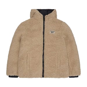 Reebok - Steppjacke für Damen, wendbar, Teddy (Schwarz)
