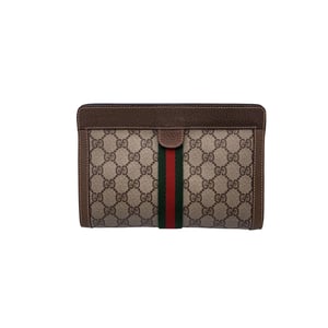 Gucci Vintage Stoff-Clutch Ophidia