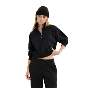 Ellesse - "Carrera" Sweatshirt für Damen, mit kurzem Reißverschluss (Schwarz)