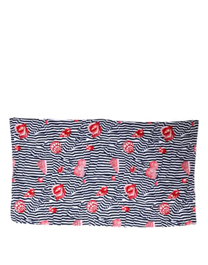 Dolce & Gabbana Multicolor Streifen Muscheln Strandtuch