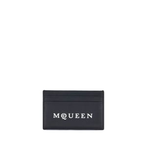 Alexander McQueen Schwarze Kalbsleder Bos Taurus Geldbörse