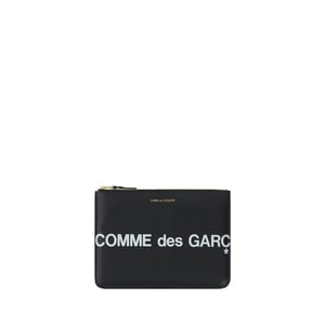 Comme Des Garçons Schwarzes Kalbleder Bos Taurus Wallet