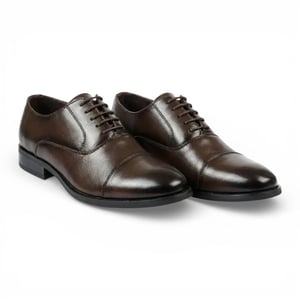 Klassische braune Herren-Brogue-Schnürschuhe mit Kappe und Kappe