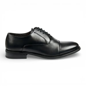 Schwarze Herren-Oxford-Brogues aus Lackleder mit Kappe und Kappe