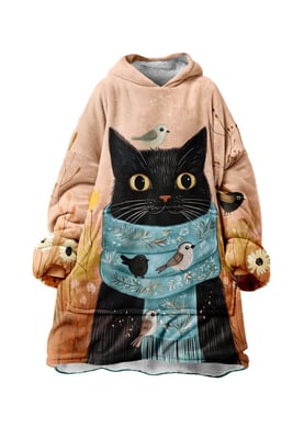 "Cat in a Scarf" Kuschelpullover Huggie
