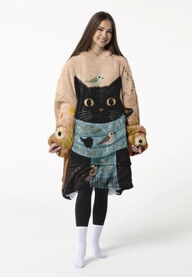 "Cat in a Scarf" Kuschelpullover Huggie