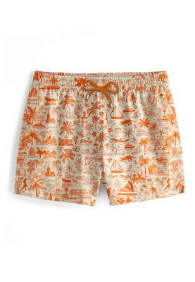 "Palm Tree Orange" Badeshorts