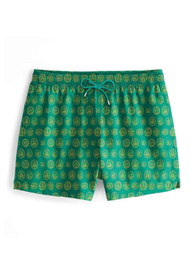 "Green Sailboats" Badeshorts