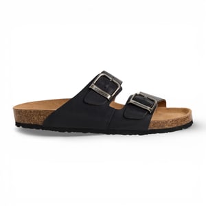 Tamaris Herren-Sandalen aus schwarzem Leder mit Fußbett
