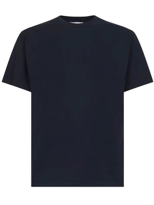 Stempel-Druck T-Shirt in Marineblau