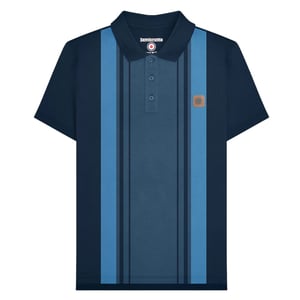 Lambretta - "SS25" Poloshirt für Herren (Marine/Mondbeschienener Ozean)
