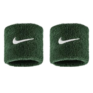 Nike - "Classic" Schweißband, Swoosh (2er-Pack) (Grün/Weiß)