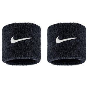 Nike - "Classic" Schweißband, Swoosh (2er-Pack) (Schwarz)