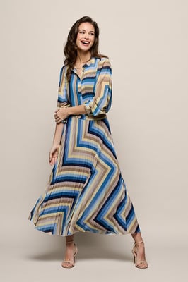 Lara Faltenrock Blau/Mehrfarbig