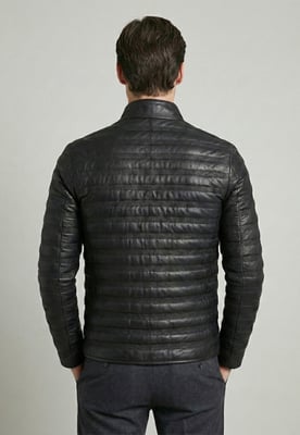 Lederjacke Sportliche Lederjacke Mit Reißverschluss