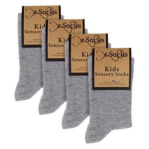 4er-Pack Kinder Jungen Mädchen Bambus Sensorik-Socken Weich Atmungsaktiv Komfortable Passform