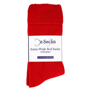 Herren Extra Breite Winterbett-Socken mit Grips | Rutschfeste Thermo-Schlafsocken
